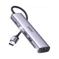 USB šakotuvas su 3 USB 3.0 lizdais ir Ethernet RJ-45 adapteriu