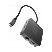 USB-C šakotuvas 6-in-1 su USB 3.0, HDMI, RJ45, USB-C, 4K 30Hz, 87W