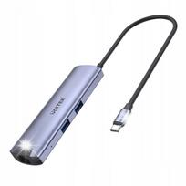 USB-C šakotuvas UNITEK, 5Gb/s, HDMI, RJ-45, PD 100W