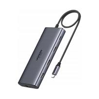USB-C skirstytuvas Ugreen CM639, 2x HDMI, 3x USB, USB-C, SD/TF, RJ45, PD 100W, 8K