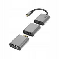 Adapteris Hama Premium 6-in-1 USB-C su MINI-DP, HDMI, VGA