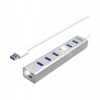 USB šakotuvas Unitek Y-3090, 7x USB 3.0, su maitinimo adapteriu