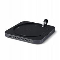 Aliumininis „Satechi“ stovas ir USB-C šakotuvas Mac Mini, 3x USB-A, microSD/SD, ausinių lizdas