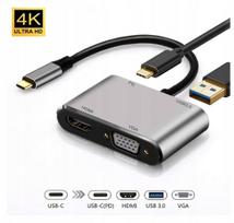 USB C adapteris SINYICG 4in1: VGA, HDMI, USB C, USB 3.0
