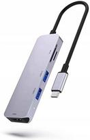 5-in-1 USB-C hubas su HDMI (4K 60 Hz), USB 3.0 lizdais