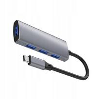USB-C 4-in-1 šakotuvas su 3 USB 2.0 lizdais ir įkrovimu