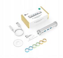 USB-C hubas Aukey, 3 lizdai, aliuminis, su RJ-45 gigabitiniu Ethernet