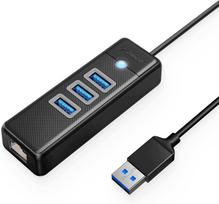 USB adapteris: 3 USB-A jungtys, Gigabit Ethernet 1000Mbps