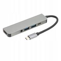 USB-C šakotuvas, 5W, 5Gbps duomenų perdavimas, garso ir PD išplėtimas, tinka Y1