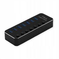 USB šakotuvas ROLINE 3.2 Gen 1, 7 jungtys, 5Gbit/s