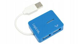 USB šakotuvas UA0136, 4 USB A lizdai, USB 2.0, mėlynas