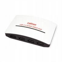 USB šakotuvas 4 lizdų, USB 3.2, su maitinimo adapteriu