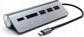 USB-C adapteris SATECHI su Micro/SD kortelių skaitytuvu ir universalia prijungimo stotele