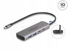 USB šakotuvas Delock 64299, 10Gbps, 2x USB Type-A, 2x USB Type-C, jungtis USB-C