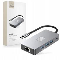 Adapteris 9-in-1 USB-C su USB 3.0, RJ45 1Gb, HDMI 4K, USB-C 100W