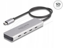 USB šakotuvas Delock 64235, 4x USB-C lizdai, USB-C PD 85W, 10Gbps