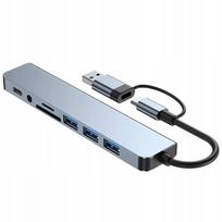 USB-C daugiafunkcis adapteris, 8 jungtys