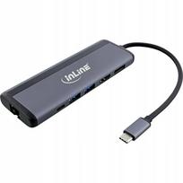 USB-C tinklo adapteris InLine 33278B, 1000Mbit/s, pilkas