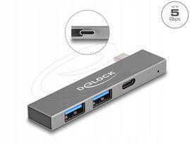 USB šakotuvas Delock 64275, 3 jungtys: 1x USB-C 5Gb/s, 2x USB-A 5Gb/s
