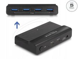 USB jungiklis Delock 88066, 5Gbps, 4 įrenginiai, 2 kompiuteriai