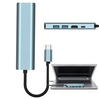 USB-C šakotuvas 5in1: SD kortelių skaitytuvas, USB 3.0, HDMI 2.0