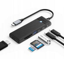 USB-C lizdo stotelė Orico PWD-6PS, 6 jungtys, HDMI, USB-A, SD, PD 100W