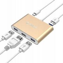 USB-C šakotuvas su HDMI ir USB PD