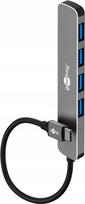 Plonas 4 jungčių USB-C į USB-A šakotuvas, 5Gbit/s