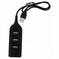 USB šakotuvas, 4 USB 2.0 lizdai, juodas