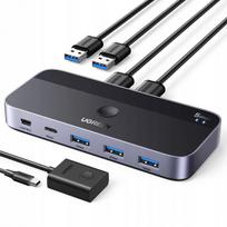 USB jungiklis UGREEN CM662, 4 jungtys, 2 kompiuteriams, nuotolinio valdymo, 5Gb/s, USB 3.0