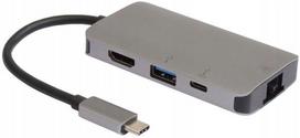 Adapteris MicroConnect USB-C į USB 3.0, RJ45, HDMI, USB-C