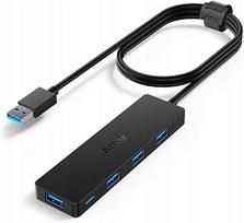 USB šakotuvas ACEELE 4 jungčių, 120 cm laidu, USB 3.0, 5Gb/s, tinka PS4, Xbox