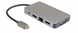 USB-C adapteris MicroConnect: 2 x USB3.0, RJ45, HDMI, VGA