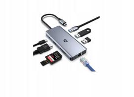USB-C adapteris 8-in-1: Ethernet, USB 2.0, 3.0 (5Gb/s), SD/TF kortelių skaitytuvas