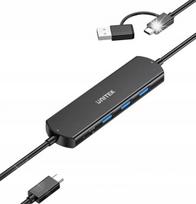 KVM jungiklis Unitek, 2 kompiuteriams, 3×USB-A, 10Gbps