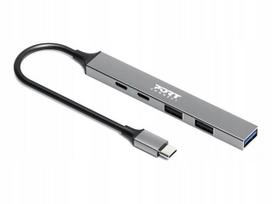 USB šakotuvas PORT CONNECT, 5 lizdų, PD 100W, juodas