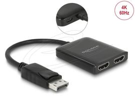 DisplayPort skirstytuvas 1.4, 1 įvestis į 2 išvestis, Delock 87769