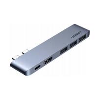 Daugiavalis HUB adapteris MacBook Pro/Air: 2x USB-C, HDMI, 3x USB