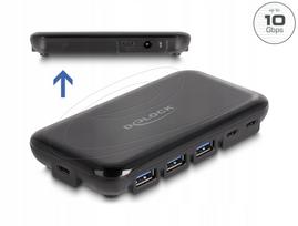 USB šakotuvas Delock 64209, 7 jungtys (4x USB Type-A, 3x USB Type-C), USB 3.2 Gen 2