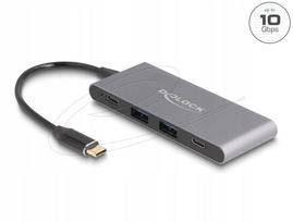 USB šakotuvas Delock 64111, 4 jungtys (2x USB-A, 2x USB-C), 10Gb/s