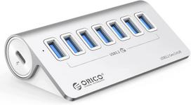 USB šakotuvas ORICO, 7 jungtys, aliuminis, 10Gb/s, USB 3.2 Gen 2