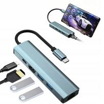 USB-C 5-in-1 skirstytuvas su PD 100W, USB 3.0 / 2.0 adapteris