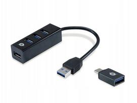USB šakotuvas Conceptronic HUBBIES04B, 4 jungtys, USB 3.2 Gen 1, juodas