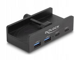 USB šakotuvas 4 jungtys (2x USB A, 2x USB C), 5Gbps, su Delock 64262 tvirtinimo varžtu