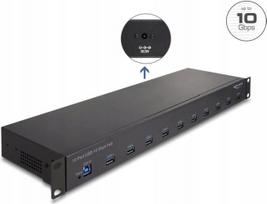 USB šakotuvas DELOCK 19", 10x USB Type-A, 10Gbps, pramoninis