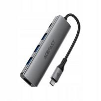 USB-C šakotuvas Acefast J16, 5 jungtys, HDMI 4K 60Hz, PD 90W