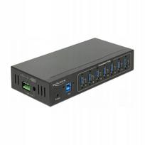 Pramoninis USB 3.0 7 jungčių Type-A šakotuvas su 15 kV ESD apsauga