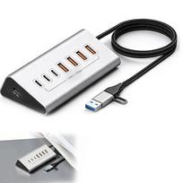 USB šakotuvas, 7 prievadų, USB 3.2, su maitinimu