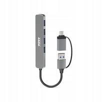 USB-C/USB-A šakotuvas PORT CONNECT, 4 USB-A 3.0 prievadai, 5Gb/s