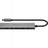 USB-C šakotuvas Adam Elements, 6 jungtys: PD 100W, 2x USB-A/USB-C 10Gb/s, HDMI 4K/60Hz
